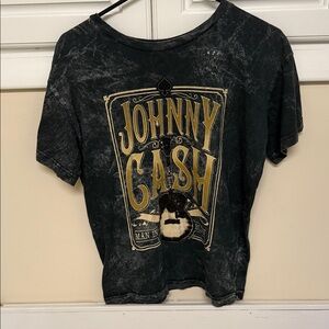 Johnny Cash Graphic Tee - Black and Gold